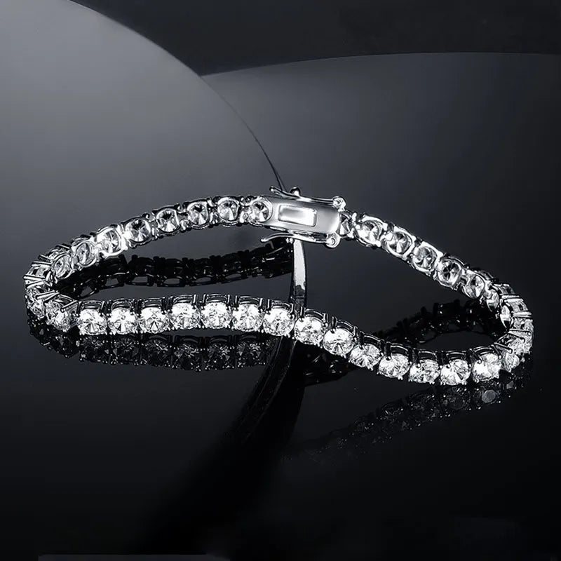 8.5" Iced Out Diamond Moissanite Bracelet