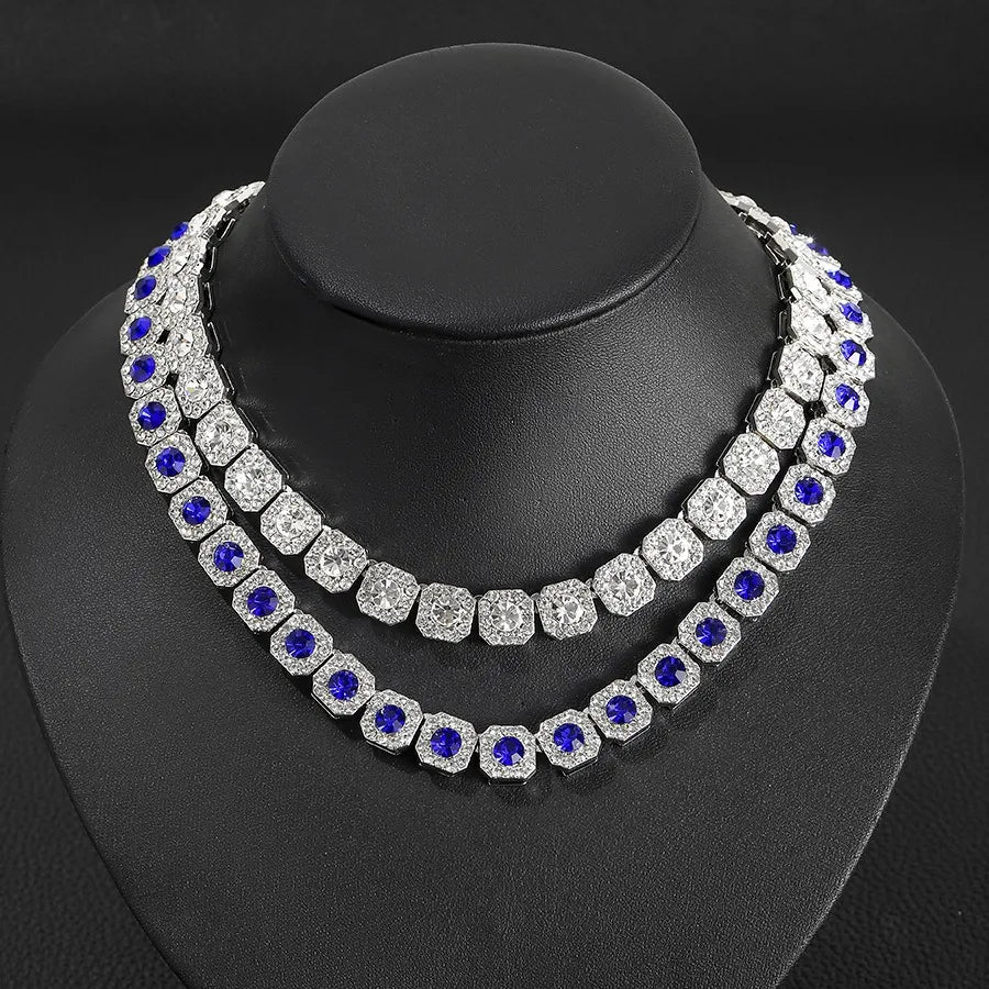 20" Necklace Moissanite Chain Cuban Tennis Chain Link Iced Out