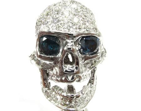 8" VVS Moissanite Diamonds Skull Bracelet