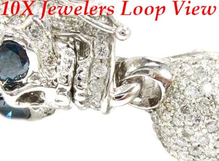 8" VVS Moissanite Diamonds Skull Bracelet