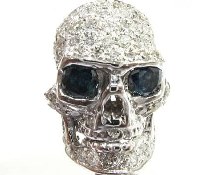 8" VVS Moissanite Diamonds Skull Bracelet