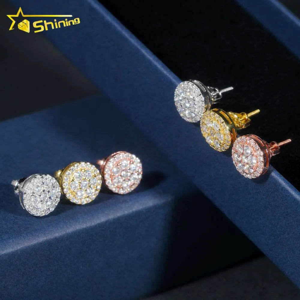 Sterling Silver VVS Diamond Moissanite Earings