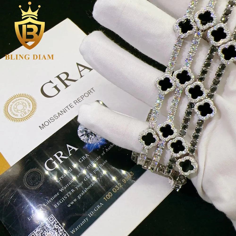 8" Bracelet Silver Diamond VVS Moissanite Tennis