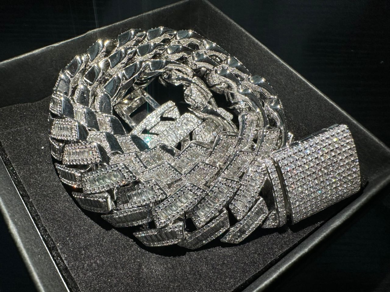 20" Necklace 25mm Moissanite Chain Cuban Tennis Chain Link Iced Out