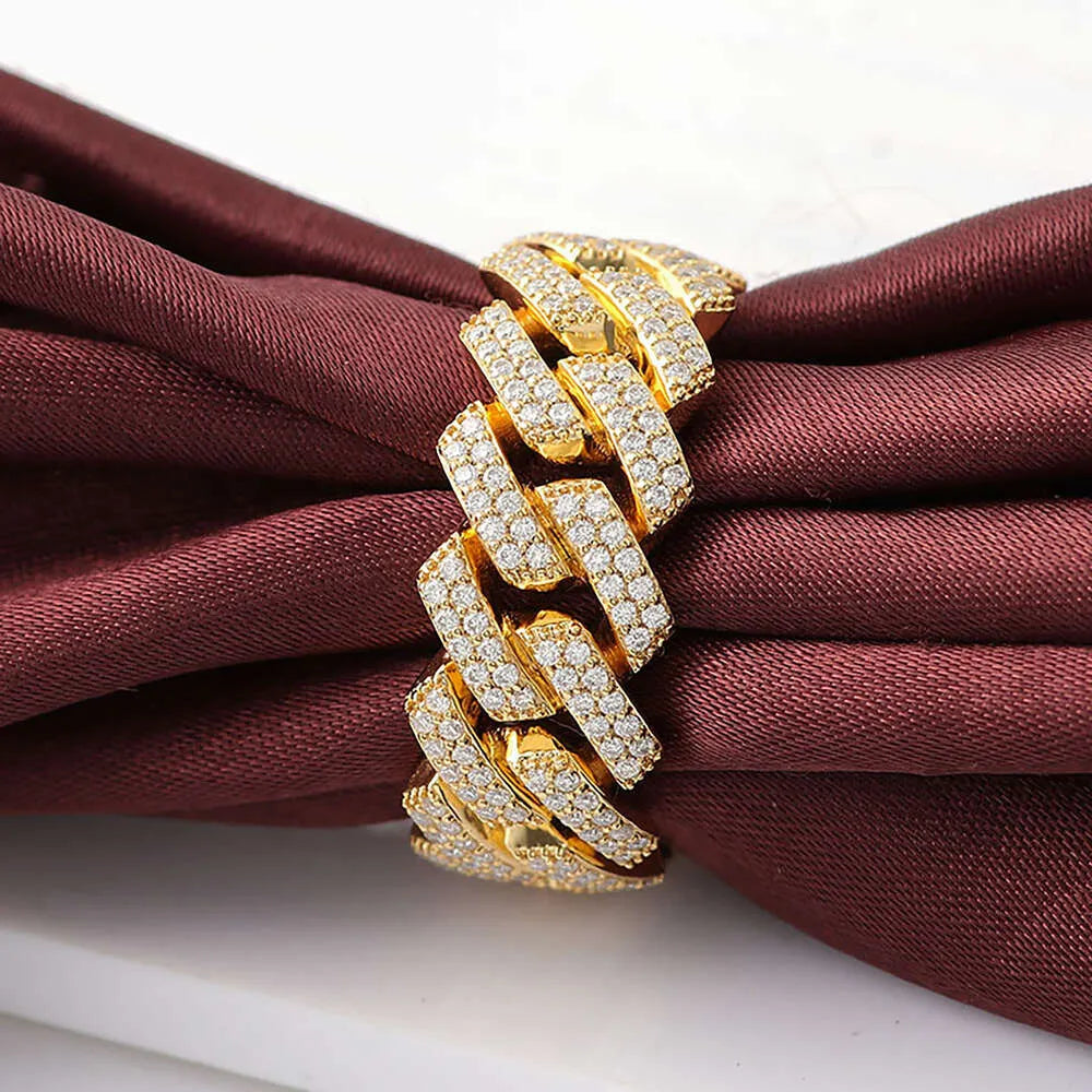 9 14k Yellow Gold + Moissanite VVS Diamond Moissanite Ring