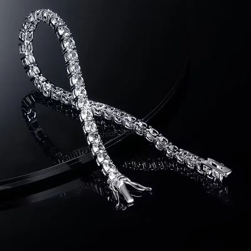 8.5" Iced Out Diamond Moissanite Bracelet