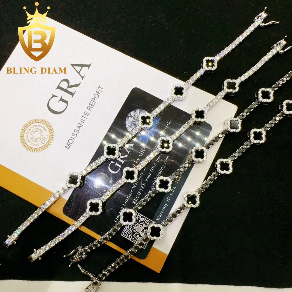 8" Bracelet Silver Diamond VVS Moissanite Tennis