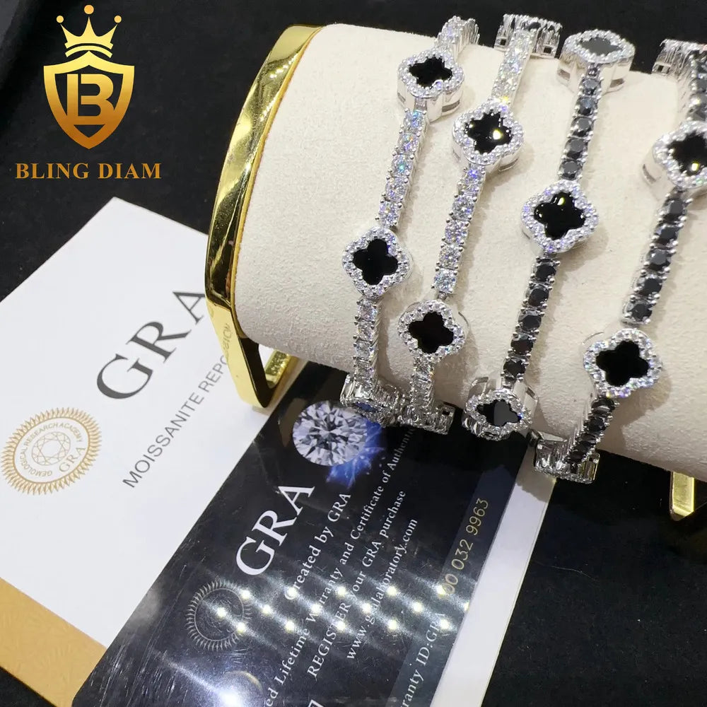 8" Bracelet Silver Diamond VVS Moissanite Tennis