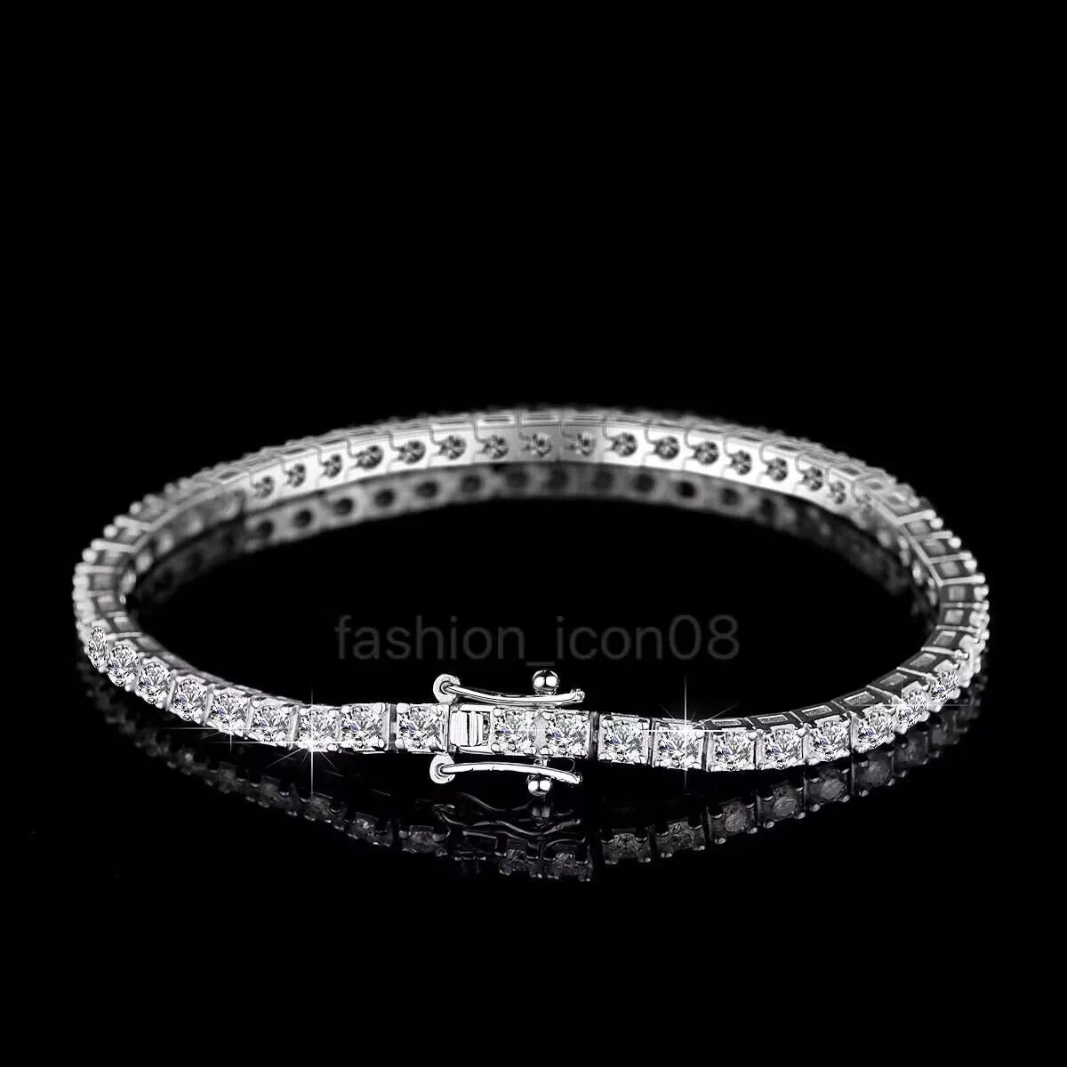 8.5" Iced Out Diamond Moissanite Bracelet