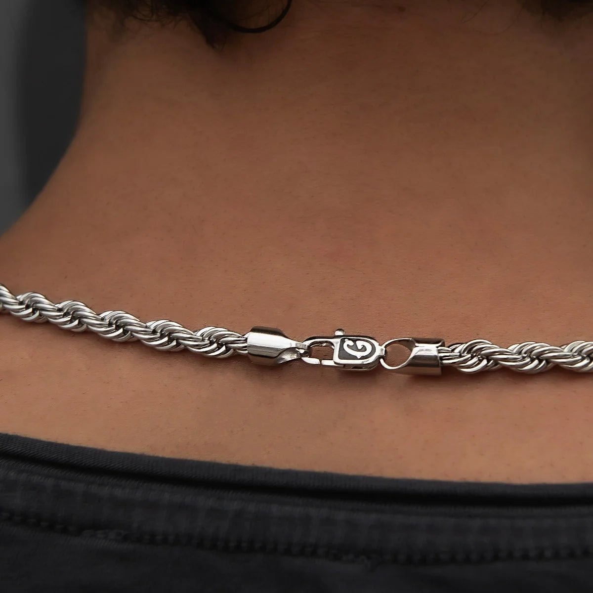 18" Rope Chain in White Gold- 6mm
