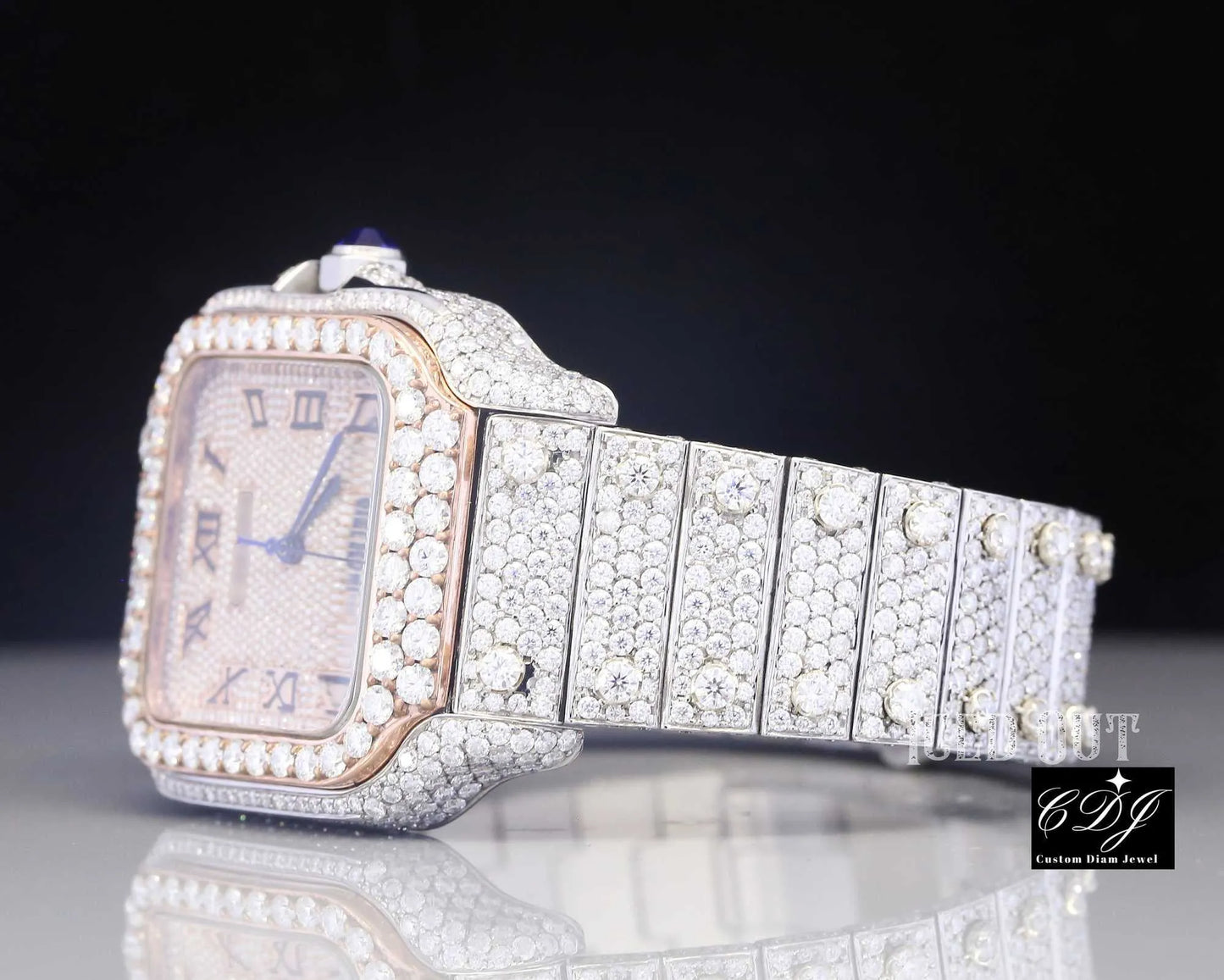 White Gold VVS Moissanite Iced Out Watch