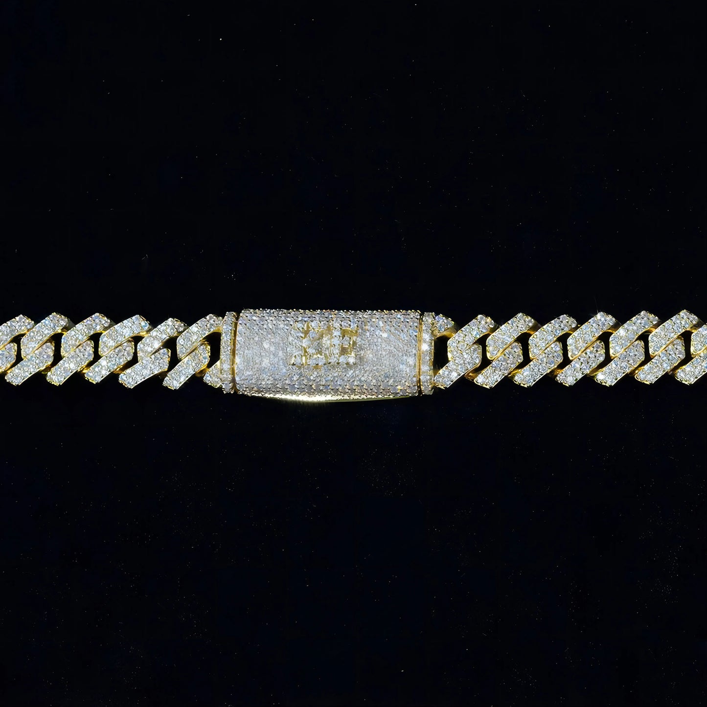 22" Necklace Moissanite Chain Cuban Link Iced Out