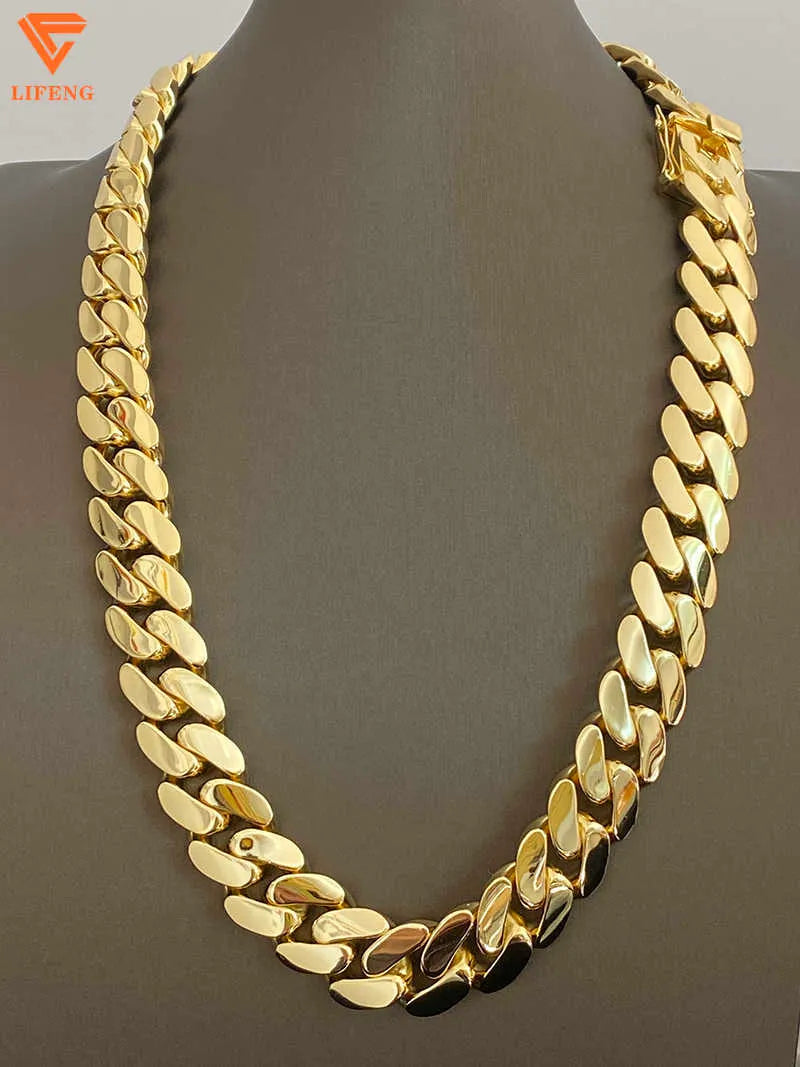 22" Gold Plated Cuban Link Chain Necklace