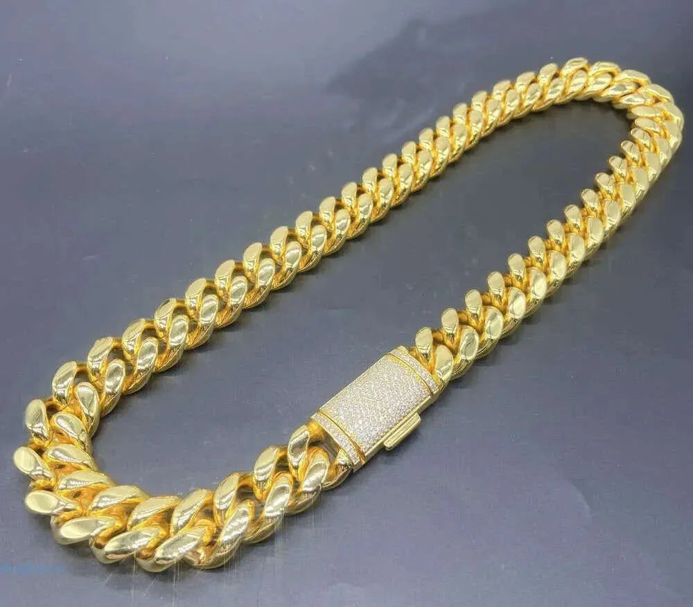 20" Necklace Moissanite Chain Cuban Link Iced Out