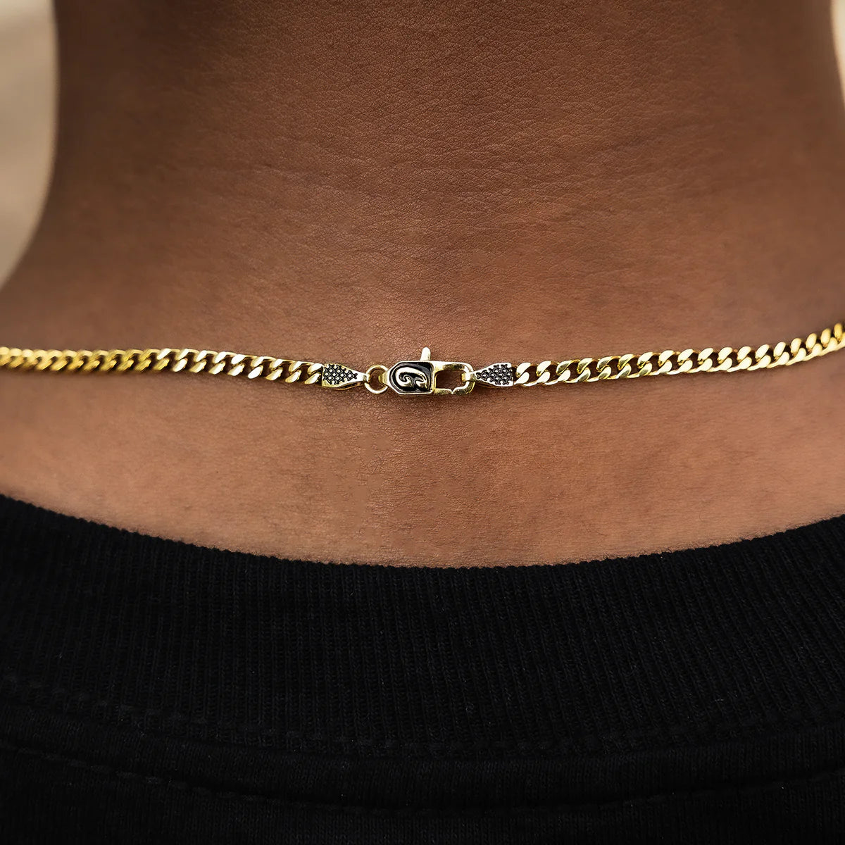 20" Cuban Link Necklace Chain in Yellow Gold - 3mm
