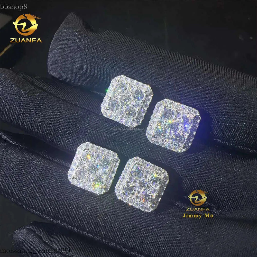 Square Shape Pass Testser iced out hip hop Sterling Silver moissanite