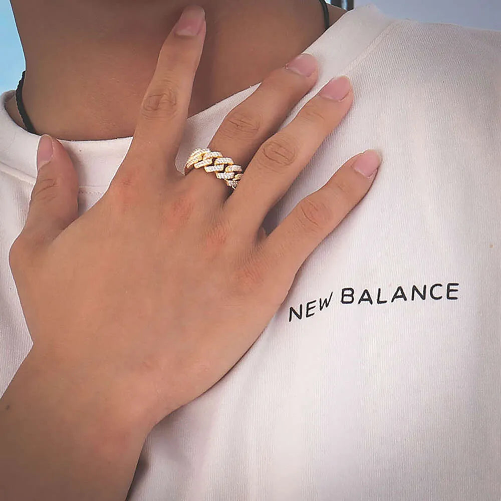 9 14k Yellow Gold + Moissanite VVS Diamond Moissanite Ring