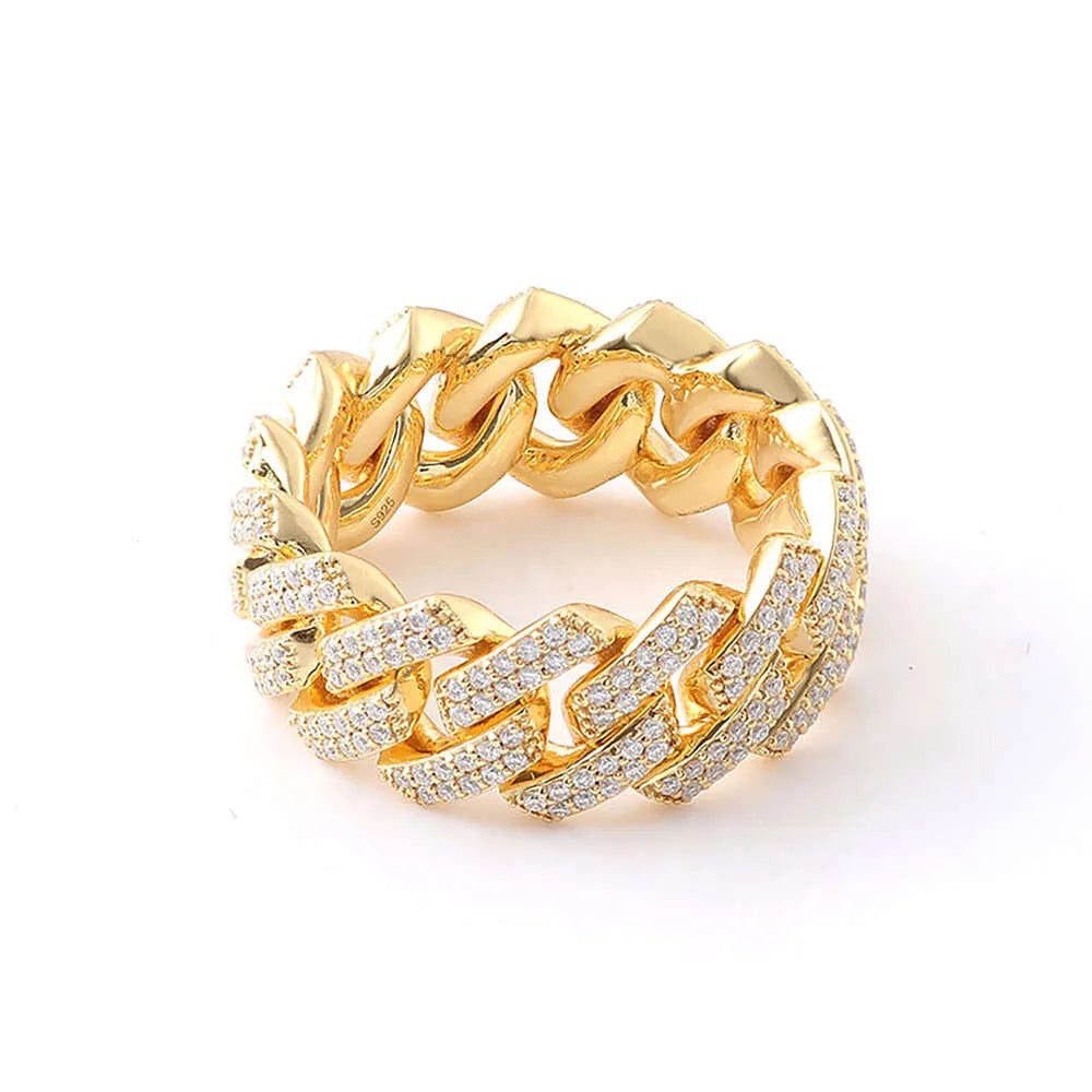 9 14k Yellow Gold + Moissanite VVS Diamond Moissanite Ring