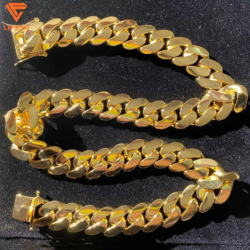 22" Gold Plated Cuban Link Chain Necklace