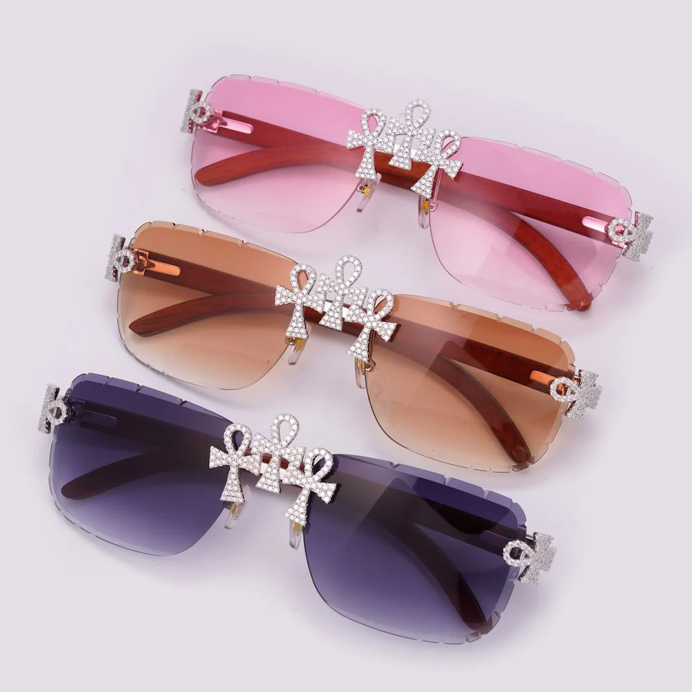 Moissanite Diamond Sunglasses 14K Gold