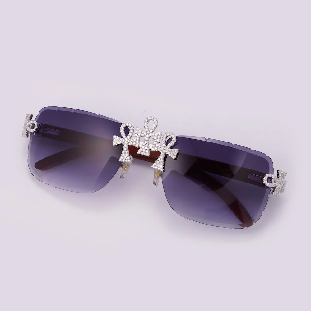 Moissanite Diamond Sunglasses 14K Gold