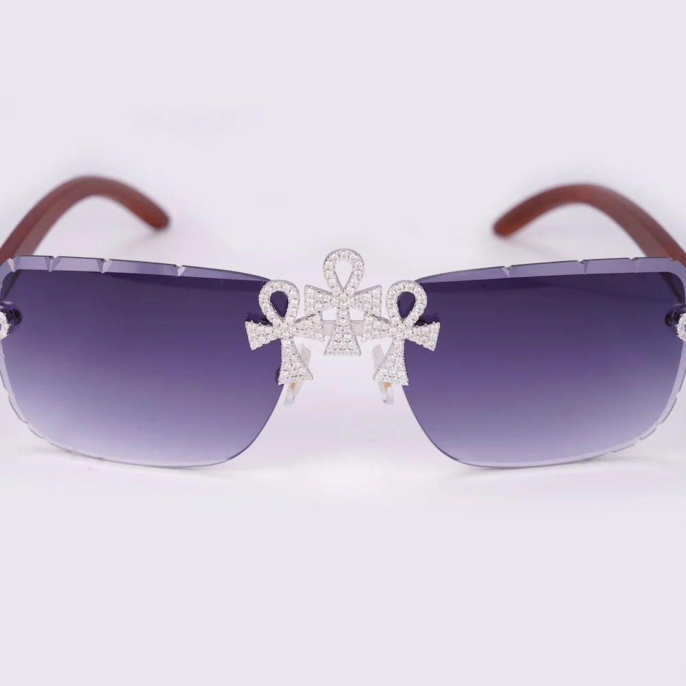 Moissanite Diamond Sunglasses 14K Gold