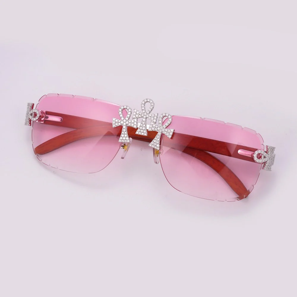 Moissanite Diamond Sunglasses 14K Gold