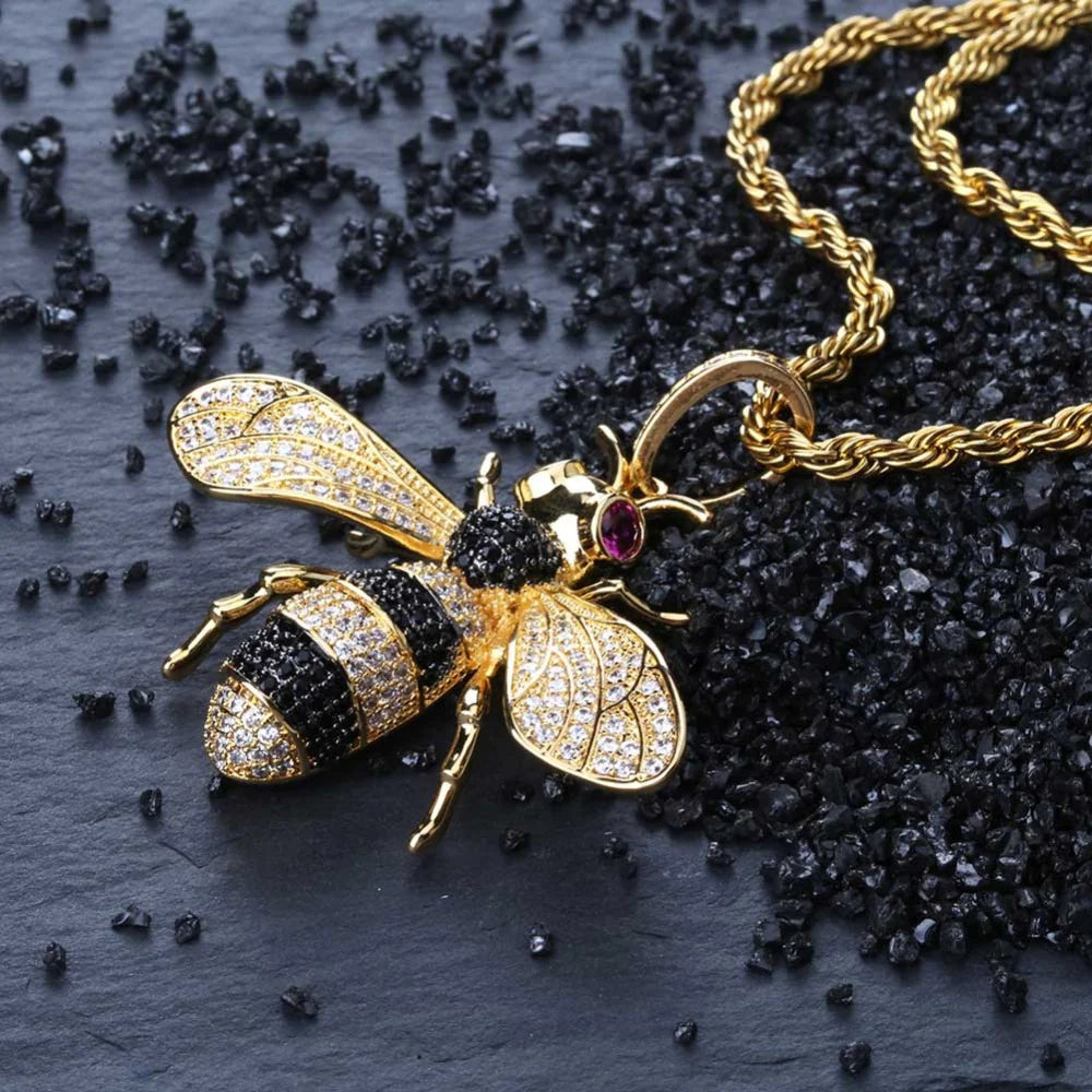 ICED OUT PEDANT "BUMBLE BEE"