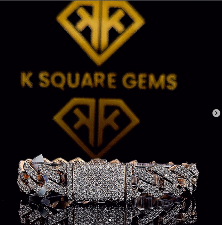 Bracelet Moissanite Chain Cuban Link Iced Out