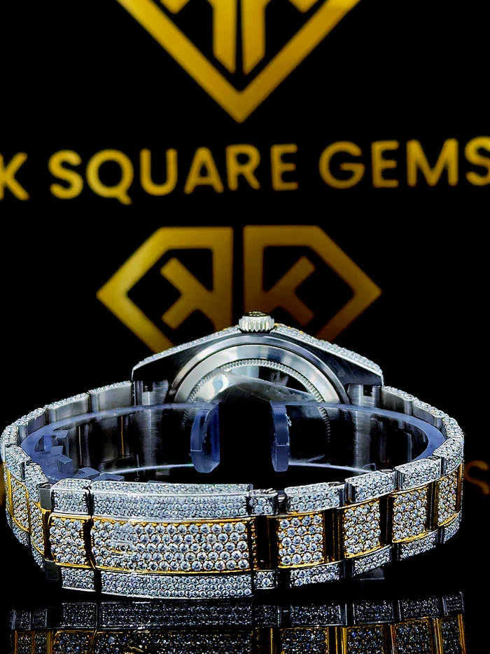 MOISSANITE ICED OUT WATCH SWISS MOVEMENT AUTOMATIC WATCH FOR MAN