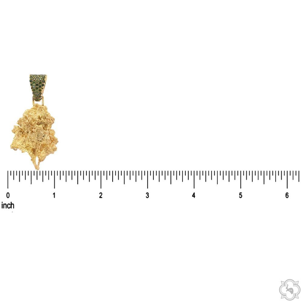 Gold Plated Yellow Marijuana leaf Cannabis GOLD Bud Pedant