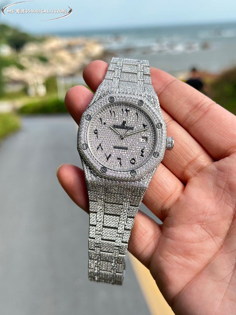 VVS Lab Moissanite Diamonds Watch Fully Iced Out Automatic Hip Hop Fully Icy Hip Hop Bust Down Luxu