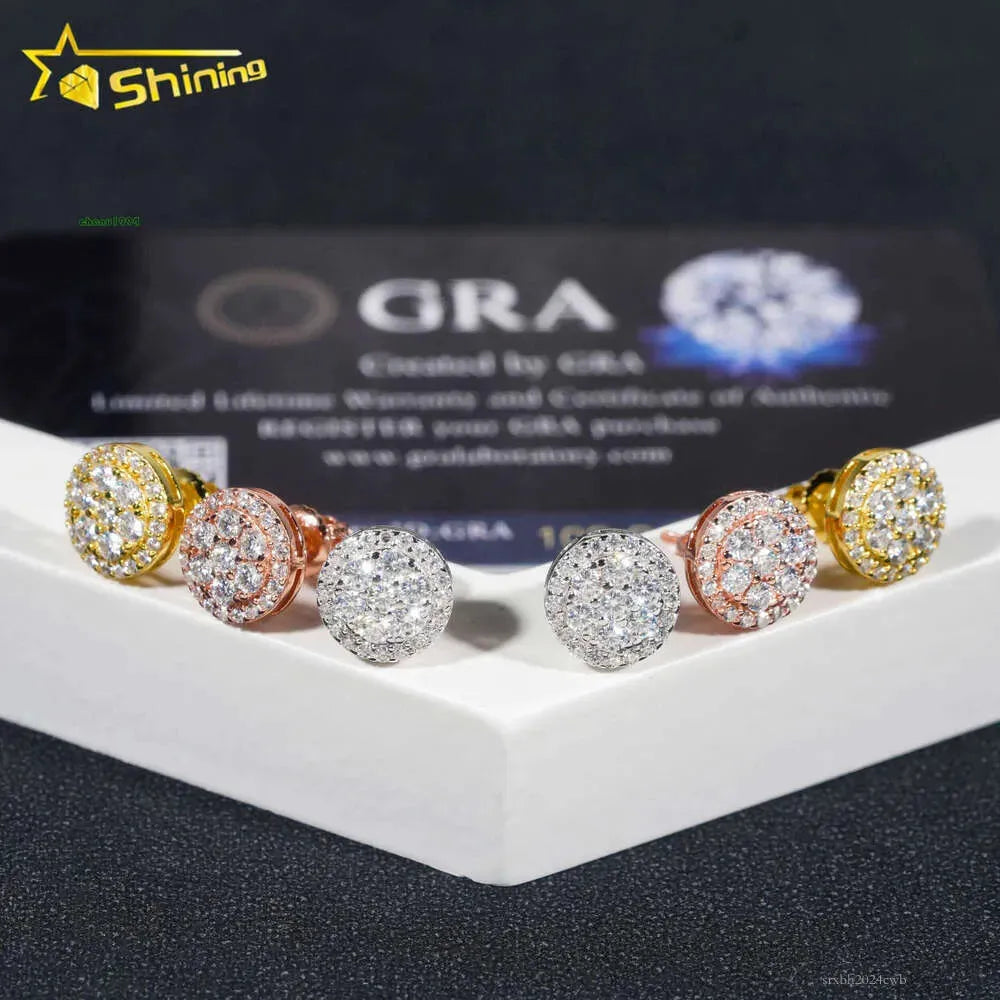 Sterling Silver VVS Diamond Moissanite Earings