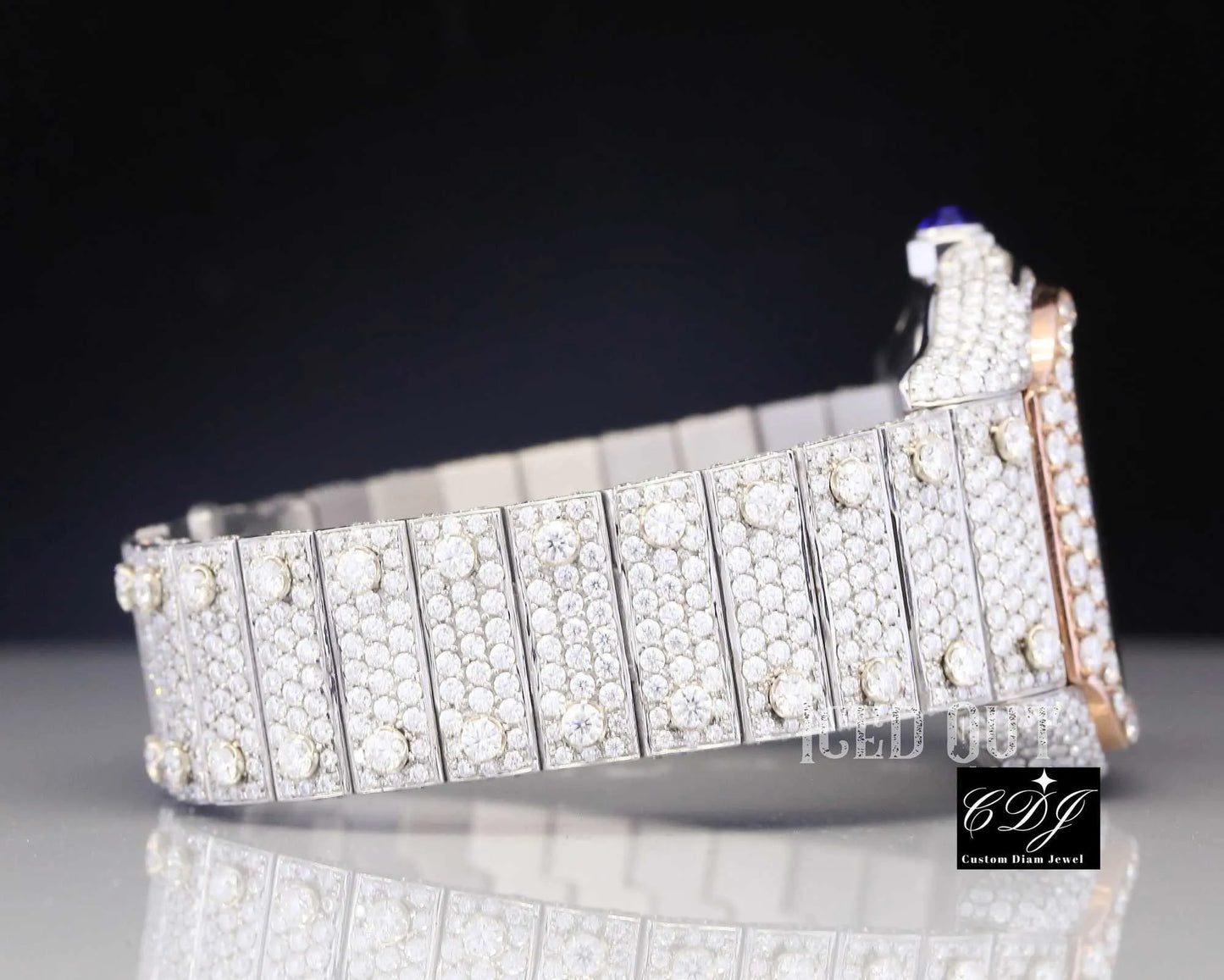 White Gold VVS Moissanite Iced Out Watch