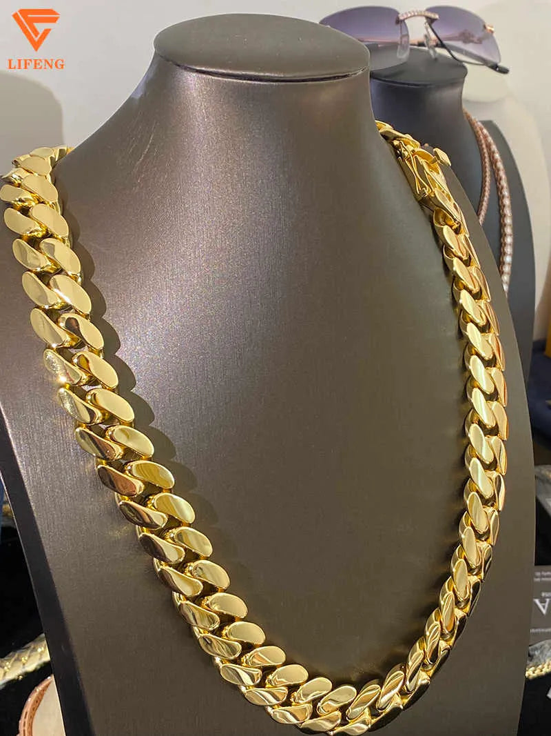 22" Gold Plated Cuban Link Chain Necklace
