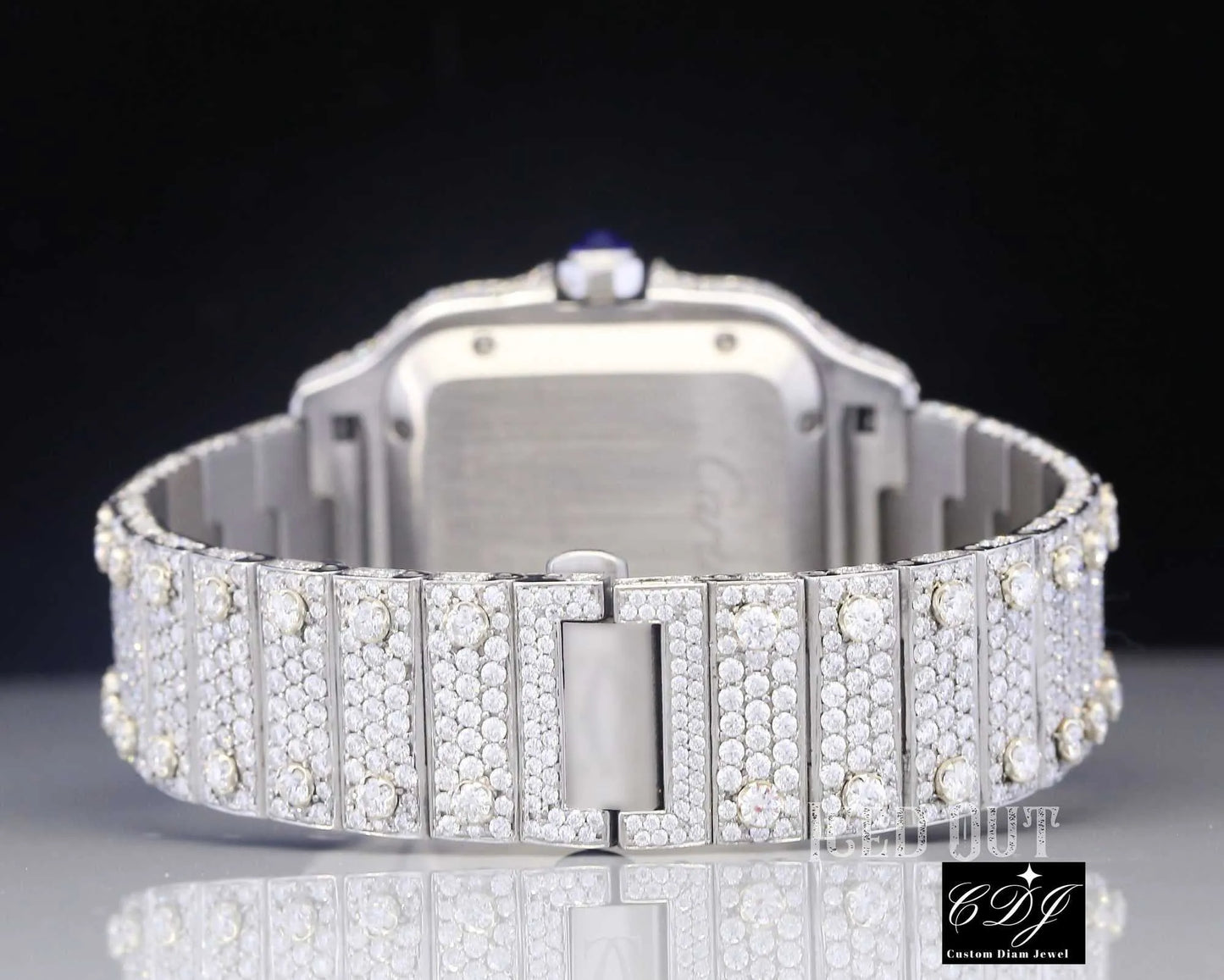 White Gold VVS Moissanite Iced Out Watch