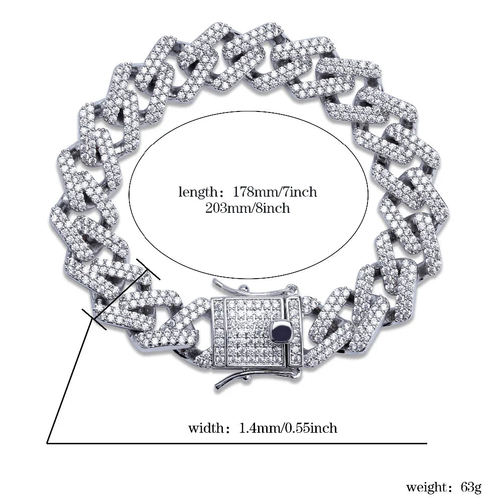 8" Iced Out Diamond Moissanite Bracelet