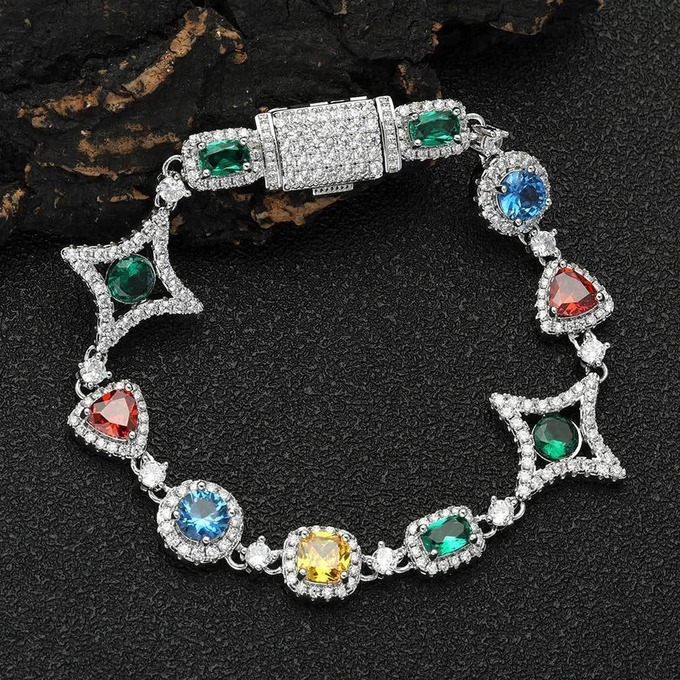7" 18k Yellow Gold Plated Filled Tennis Bracelet Tennis Bracelet