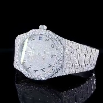 VVS Lab Moissanite Diamonds Watch Fully Iced Out Automatic Hip Hop Fully Icy Hip Hop Bust Down Luxu