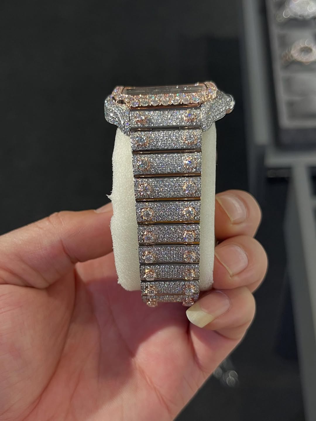 CARTIER MOISSANITE ICED OUT WATCH SWISS MOVEMENT AUTOMATIC WATCH FOR MAN