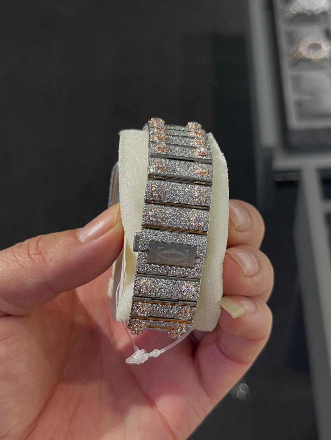 CARTIER MOISSANITE ICED OUT WATCH SWISS MOVEMENT AUTOMATIC WATCH FOR MAN