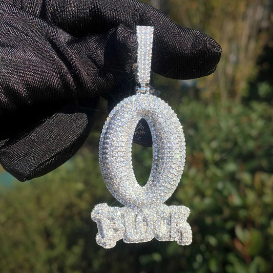 O-Block Iced Out Vvs Moissanite Pedant