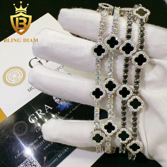 7.5" Bracelet Silver Diamond VVS Moissanite Tennis