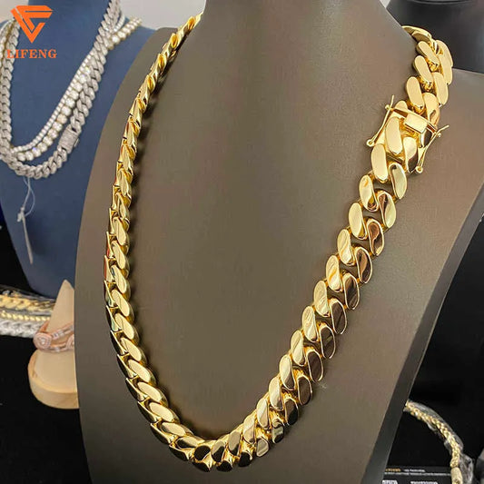 22" Gold Plated Cuban Link Chain Necklace
