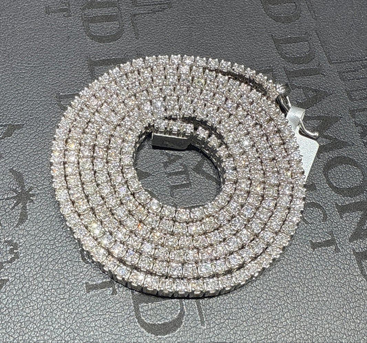 22” Tennis Chain 925 Silver Moissanite Diamonds