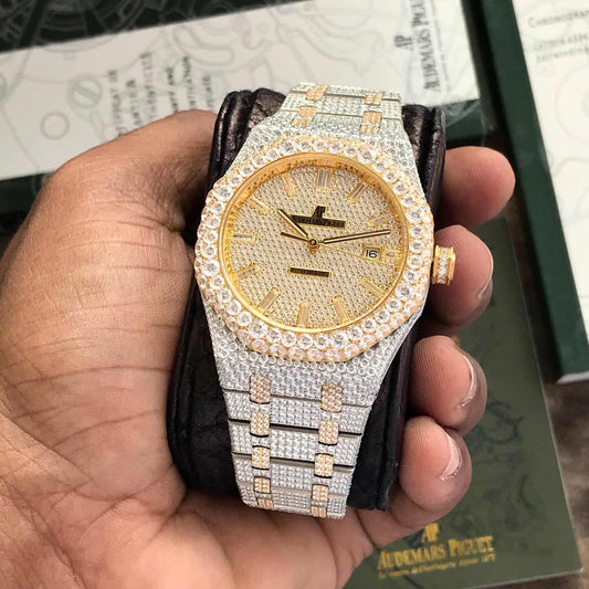Audemars Piguet Royal Oak OffShore Ice Out Full Diamond Body Swiss ETA Automatic Mens Watch