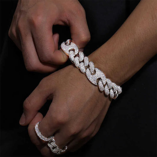 8.5" Iced Out Diamond Moissanite Bracelet