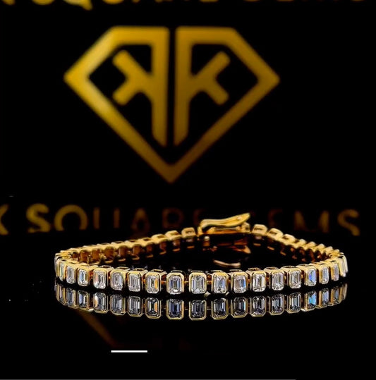 Bracelet Moissanite Chain Cuban Link Iced Out