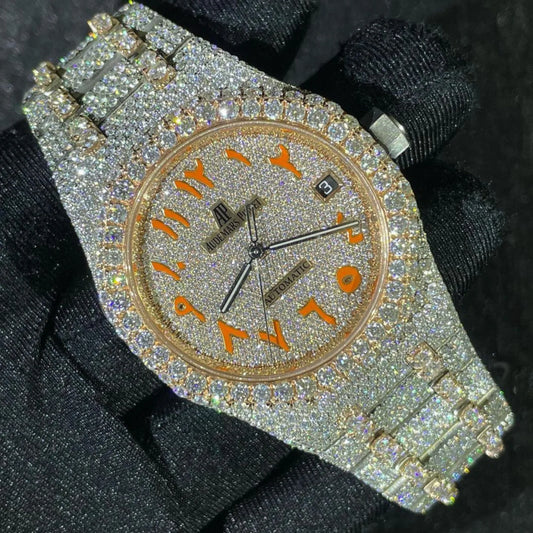 Moissanite Wrist Watch Classic Iced Out Automatic Watch – Luxury VVS Moissanite