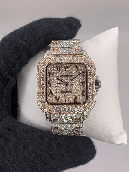 24" Iced Out Necklace Moissanite Chain Cuban Tennis Chain Link